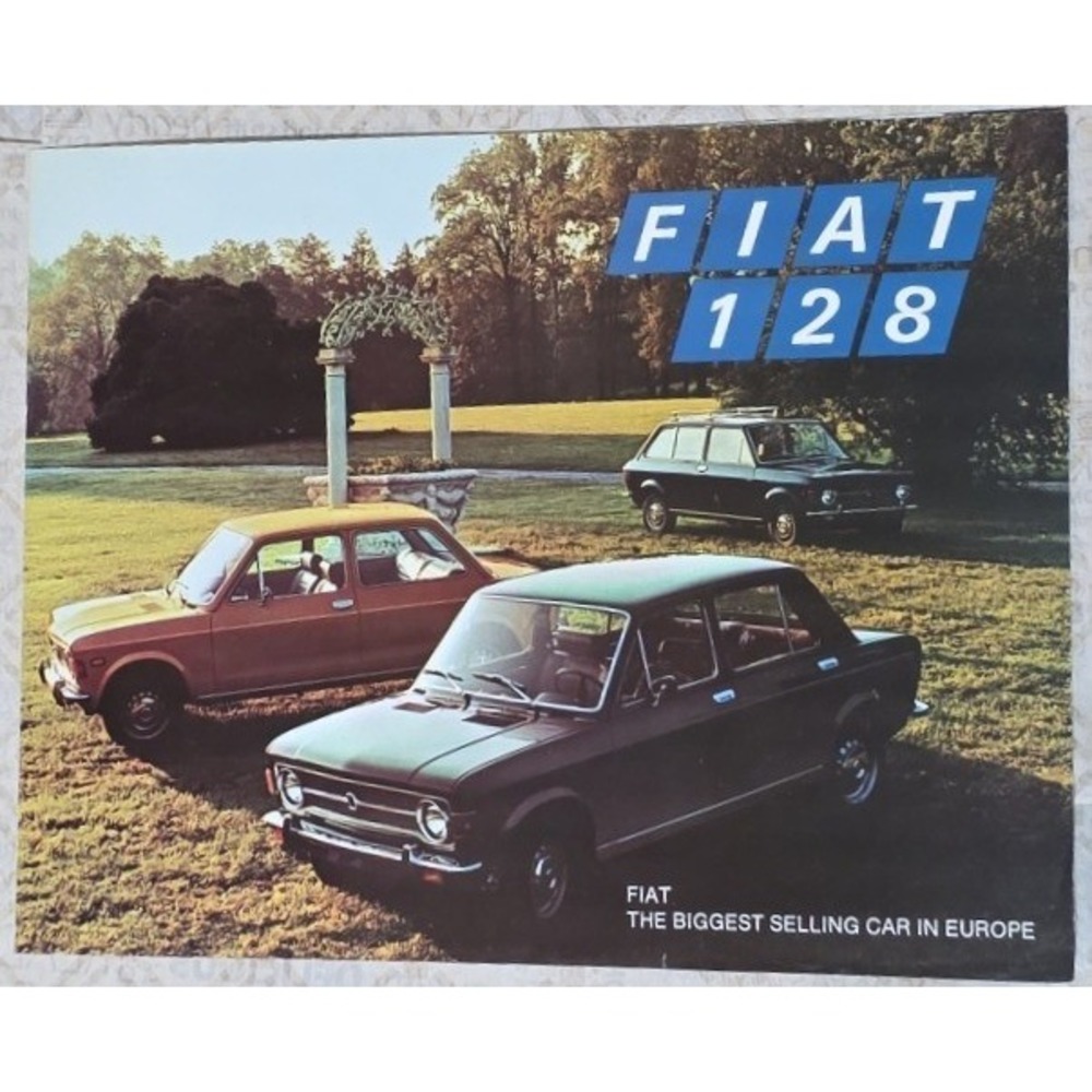 FIAT 128 Brochure 1970s European Car Advertisement Vintage Original